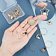 Beebeecraft 1 Box 36Pcs 8 Styles Wine Glass Charm Making Kit Including 18K Gold Plated Open Jump Ring Earring Beading Hoop with Astronaut Charms for Jewelry Making Wedding Birthday Party Favor DIY-BBC0001-19-3