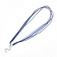 Waxed Cord and Organza Ribbon Necklace Making NCOR-T002-227-2