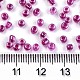 12/0 ガラスシードビーズ  透明な内側の色の光沢  丸い穴  ラウンド  赤ミディアム紫  12/0  2~2.5x1.5~2mm  穴：0.8mm  約30000個/袋 SEED-A015-2mm-2212-4