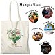 FINGERINSPIRE Reusable Canvas Tote Bag (15x13 Inch ABAG-WH0033-003-4