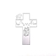 宗教十字架 & 天使炭素鋼切削ダイスステンシル  DIYスクラップブッキング用  フォトアルバム  装飾的なエンボス紙カード  ステンレス鋼色  130x90mm PW-WG17303-01-3