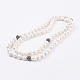 Collares de perlas naturales de agua dulce con cuentas y rhinestone de arcilla polimérica NJEW-F174-16-1