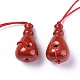 Jaspe rouge naturel 3 trou perles gourou G-L517-02E-1