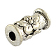 Tibetan Style Alloy Flower Carved Tube Beads TIBEB-5118-AS-RS-2