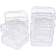Benecreat 18 confezione di contenitori quadrati in plastica trasparente con perline CON-BC0004-52-1