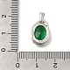 Подвески из платиновой латуни с микропаве из кубических цирконий KK-U031-02P-04-3