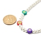 Verre collier de perles de perles NJEW-JN03733-4
