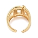 Polsino aperto in ottone&nbsp;RJEW-R143-01G-G-2
