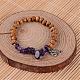 Puce naturelle bracelets de pierres précieuses perles BJEW-JB02302-2
