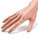 Anillo de puño abierto de vórtice con envoltura de alambre de cobre para mujer RJEW-JR00479-05-3