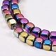 Electroplate Non-magnetic Synthetic Hematite Beads Strands G-J172-4x4mm-03-3