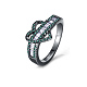 Elegante anillo de dedo de circonio cúbico de latón RJEW-BB27446-C-7-1