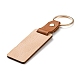Porte-clés pendentif en bois et simili cuir PW23041895871-2