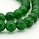Chapelets de perles rondes en jade blanc naturel teinté G-J285-18-1