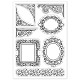 GLOBLELAND Vintage Baroque Frame Clear Stamps European Style Border Silicone Clear Stamp Seals for Cards Making DIY Scrapbooking Photo Journal Album Decoration DIY-WH0167-56-956-8