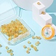 Cuentas redondas de cuarzo rutilado de oro natural de 100 pieza de 8 mm DIY-LS0002-49-5