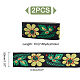 Ethnic Style Flower Pattern Polyester Ribbon OCOR-WH0047-47-3