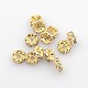 Brass Rhinestone Spacer Beads RB-A014-L6mm-01LG-NF-1