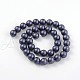 Round Shell Pearl Bead Strands BSHE-J011-8mm-A02-2