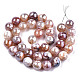 Electroplate Natural Agate Beads Strands G-T131-55-03-2