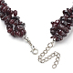 Natürliche Granat Perlenketten und Armbänder SJEW-Q034-02-4