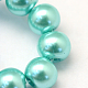 Backen gemalt pearlized Glasperlen runden Perle Stränge HY-Q003-6mm-65-3