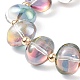 Bracelet extensible en perles de verre ovales pour femme BJEW-JB08274-6