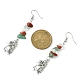 Boucles d'oreilles pendantes en alliage de style tibétain EJEW-JE05307-3