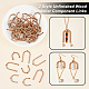 PH PandaHall 60pcs Wooden Arch Links 2 Sizes Connector Links Wood Chandelier Component Links 3 Loop Link Connectors for Pendant Bracelet Necklace Earring Jewelry Findings DIY Crafting DIY-PH0009-19-4