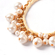 Women's Imitation Acrylic Pearl Bib Statement Necklaces NJEW-F180-26-3