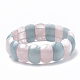 Bracelets extensibles avec perles aigue-marine et quartz rose BJEW-S137-20-1