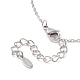 5 Uds. Conjunto de collares de lazo de corazón de piedras preciosas mixtas naturales de 5 estilos NJEW-JN04269-4