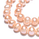 Fili di perle di perle d'acqua dolce coltivate naturali PEAR-N013-05J-5
