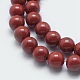 Chapelets de perles en jaspe rouge naturel G-K287-18-8mm-3