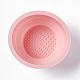 ポータブル 折りたたみ式 水彩絵の具ブラシ 洗浄水カップ  折り畳み式ペイントペンクリーニングバケツ  顔料混合カップ  ピンク  9.9x4.4cm  内径：8.65のCM DIY-P072-01C-2