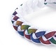 Bracelets coulissants tressés en fils de polycoton (polyester coton) réglables BJEW-P252-E01-2