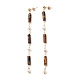 Column Natural Gemstone Dangle Stud Earrings EJEW-JE04383-2