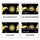 Creatcabin 4 個カードスキンステッカー眠い太陽パーソナライズ銀行カードデカール防水スリムスクラッチプルーフクレジットカードステッカー交通機関キーデビットクレジット保護 7.3 x 5.4 インチ DIY-WH0432-008-4