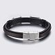 Leather Cord Bracelets BJEW-F317-031P-3
