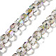 Electroplate Rondelle Glass Beads Strands EGLA-A036-09A-FR01-1