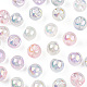 UV Plating Rainbow Iridescent Acrylic Beads OACR-P015-04A-1