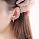 Boucles d'oreilles créoles en laiton écologiques EJEW-AA00099-08RG-7