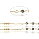 3.28 Fuß handgefertigte Perlenkette aus Messing X-CHC-G011-10G-03-1