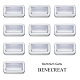 BENECREAT 10 Pack Rectangle Metal Tin Storage Containers Empty Metal Tin Box with Large Clear Window Lid for Jewelry CON-BC0005-23-4