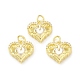 Rack Plating Brass Micro Pave Clear Cubic Zirconia Charms KK-C011-39G-3
