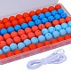 80шт 4 стильных круглых силиконовых фокусных бусины SIL-SZ0001-22L-1