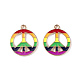 Colgantes de esmalte de aleación de orgullo de color arcoíris ENAM-K067-20-1