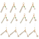 Delorigin 12 pz 3 stile lega smalto cinghie mobili perla fiore cordino da polso KEYC-DR0001-12-1