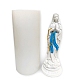 聖母マリアの宗教テーマ DIY シリコーンキャンドル型  香りのよいキャンドル作りに  古いレース  6.7x6.7x15.1cm PW-WG46998-01-1