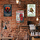 ヴィンテージメタルブリキサイン  バーの鉄の壁の装飾  レストラン  カフェパブ  長方形  猫の形  300x200x0.5mm AJEW-WH0189-146-6